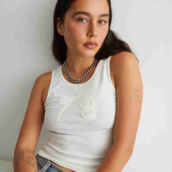 Applique Number Tank Top