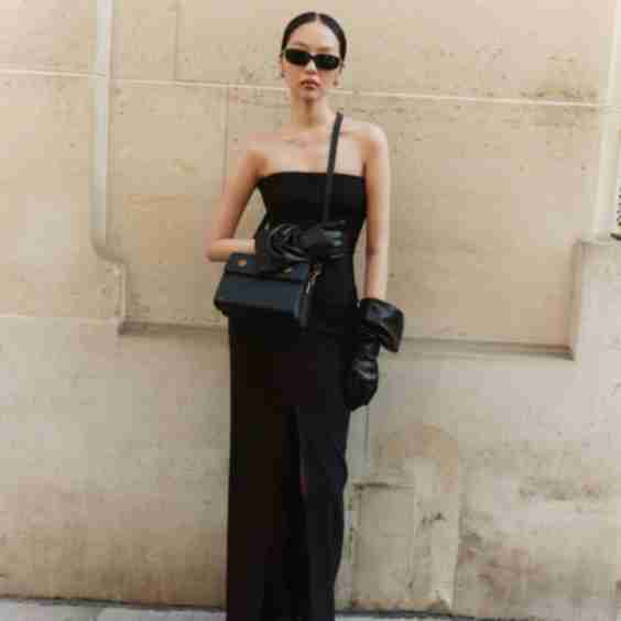 Sac Duo V 2 En Veau Graine Noir