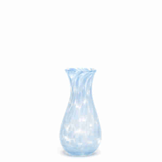Sky Transparent Spotted Bud Vase