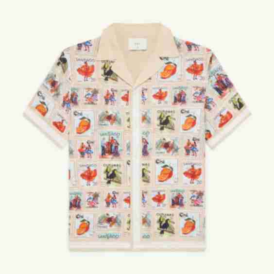 Printed Linen Shirt Stamps