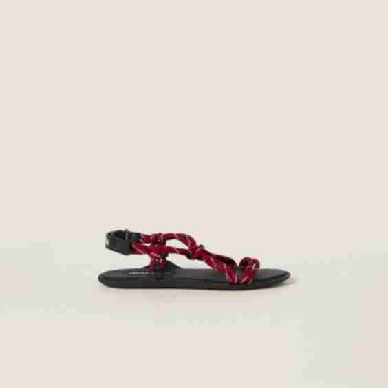 Riviere Cord and Leather Sandals