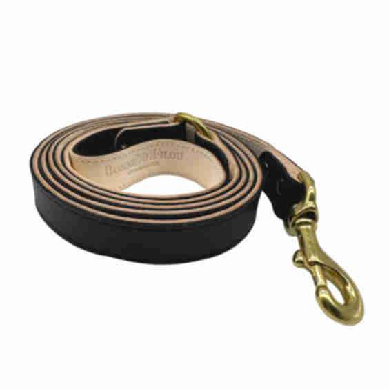 Medium 6' Plain Leather Dog Leash