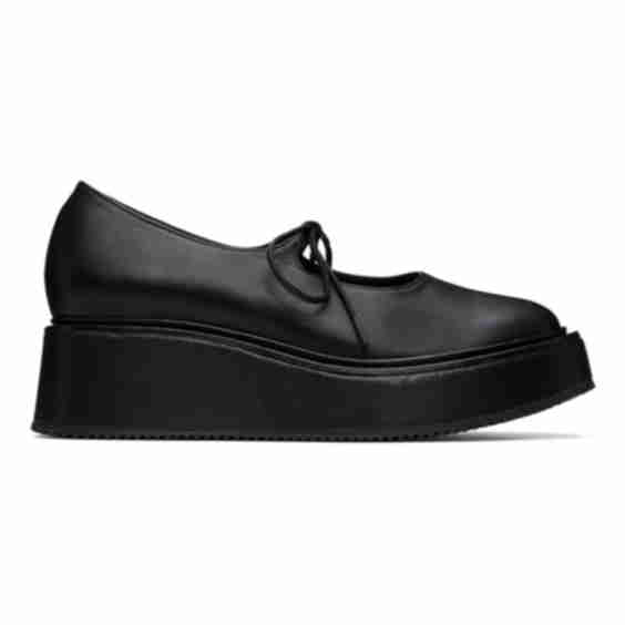 Leather Mary Jane Lace Ups