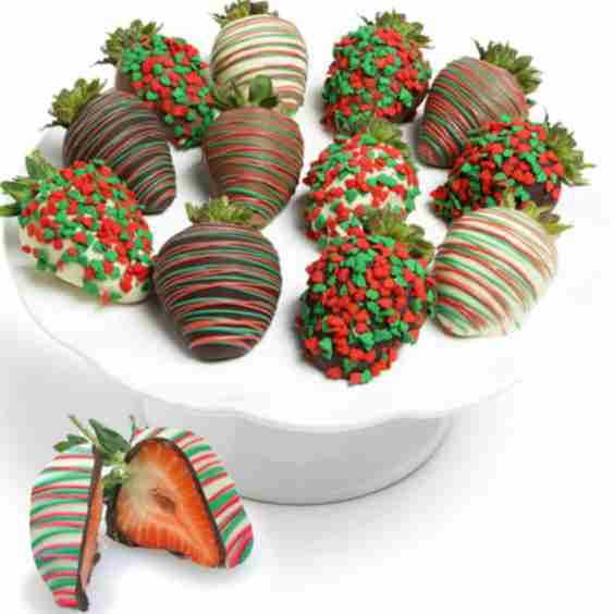 Holiday Chocolate Covered Strawberries