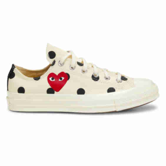 Cdg Play X Converse Chuck Taylor All Star Polka Dot Low Top Sneakers