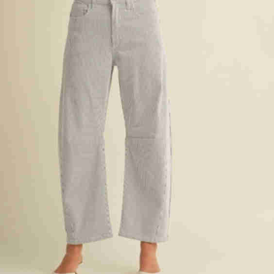 Just Stripe Barrel Jean