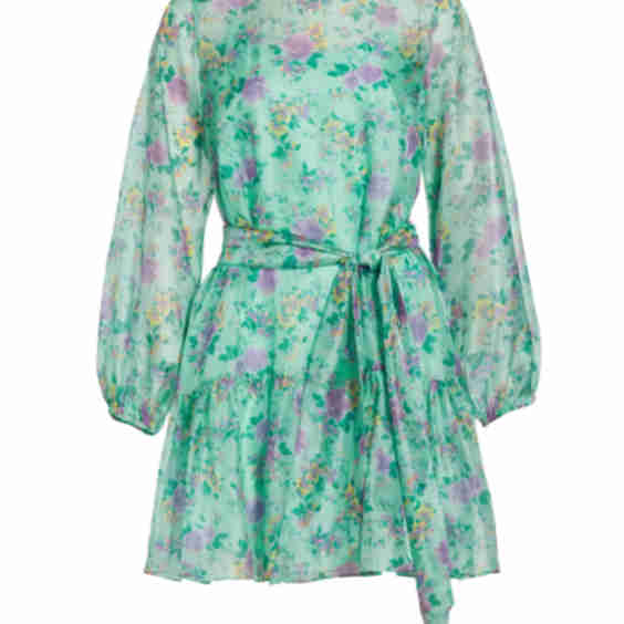 Floral-Printed Blouson Minidress