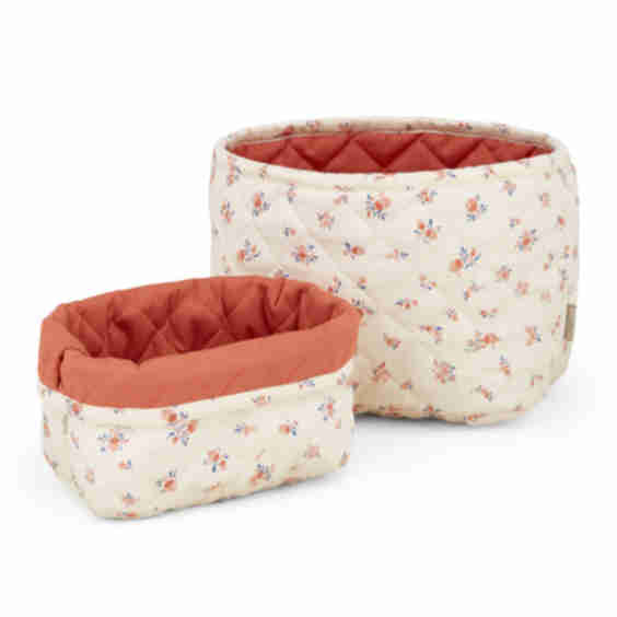 Quilted Storage Basket, Set of Two