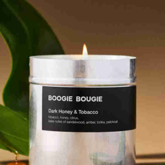 Woody Dark Honey & Tobacco Boxed Tin Candle