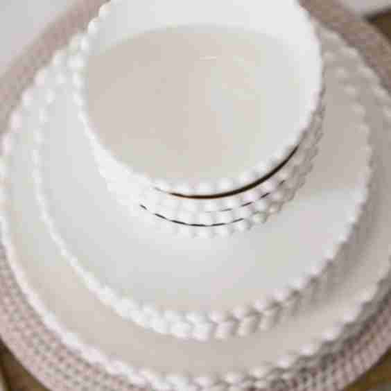 Blanche Perle Beaded Dinnerware Collection
