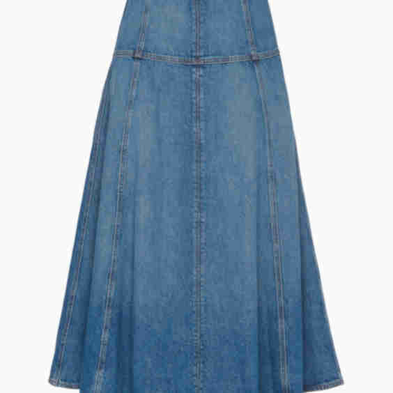 The Brigette Denim Midi Skirt