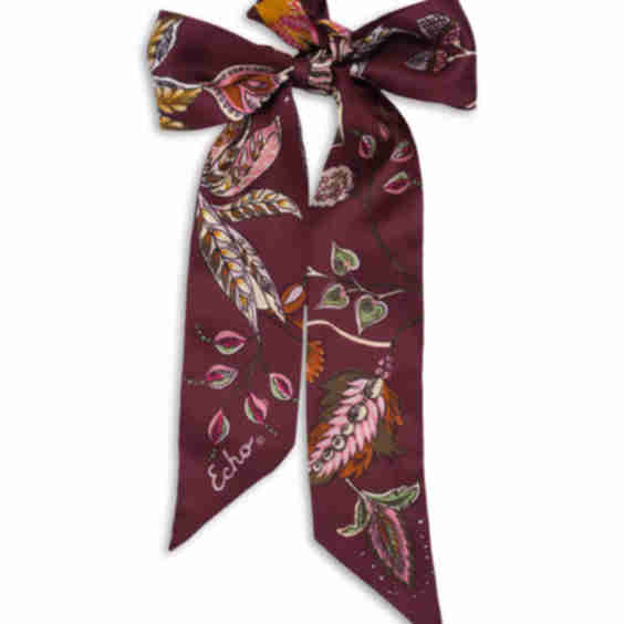 Falling Leaves Silk Ribbon Scarf
