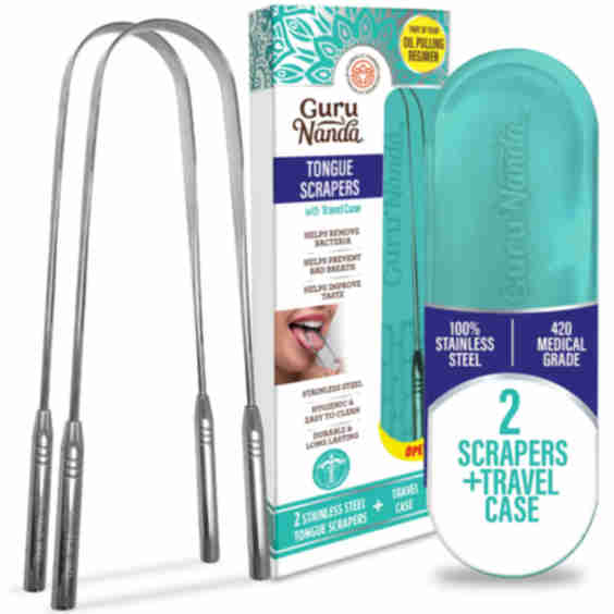U Shaped Stainless Steel Tongue Scraper – 2 Pack