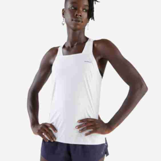 Women's Lightweight Running Tank Top - KIPRUN Run 900 Light White