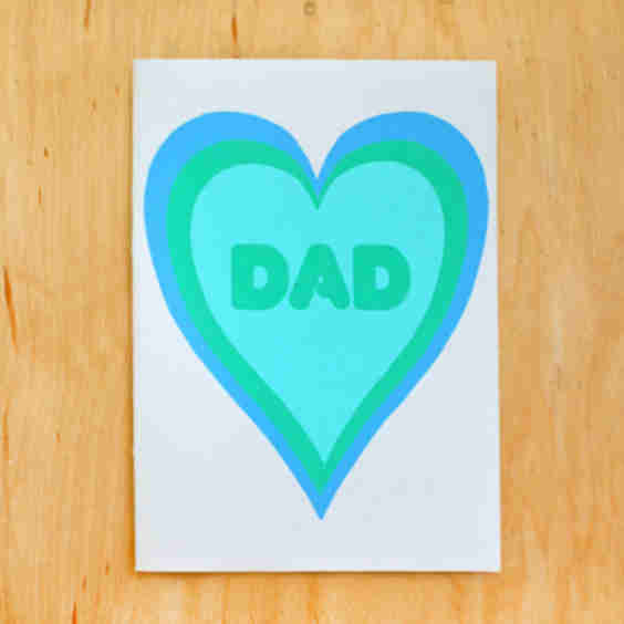 Dad Heart Shadow Greeting Card
