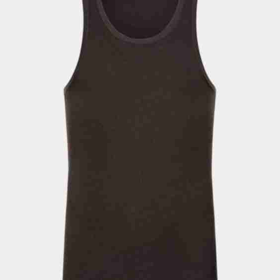 Ribbed Tank Top in Cotton Silk