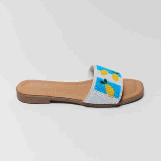 Beaded Slip On Sandals
