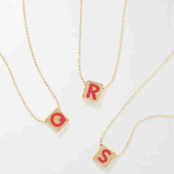 Initial This Gold-Plated And Enamel Necklace