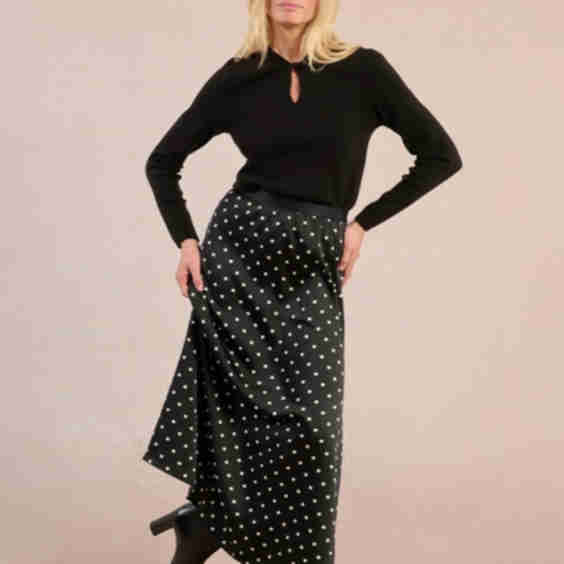Long Polka Dot Skirt