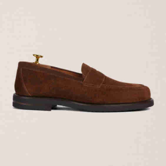 Greased Suede Calf Leather Loafer
