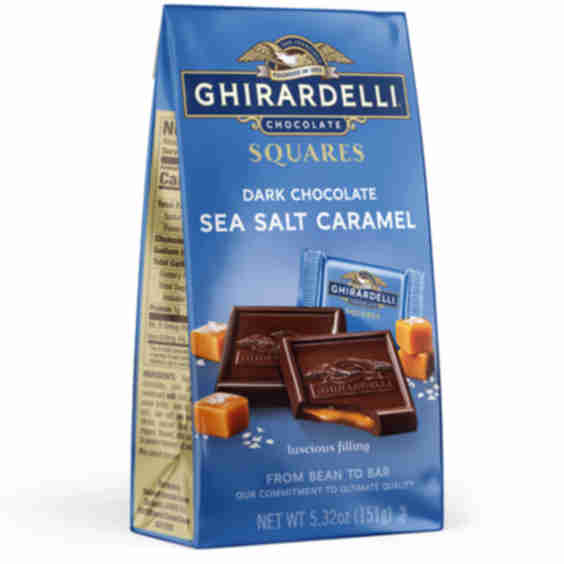 Dark Chocolate Sea Salt Caramel Squares Medium Bag