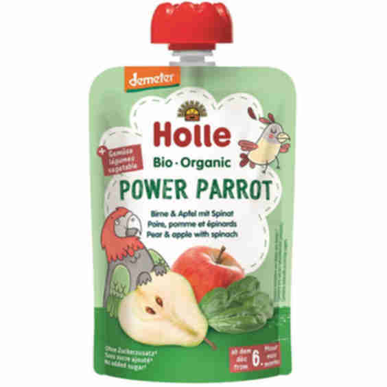 Organic Pouch Power Parrot Pear With Apple & Spinach