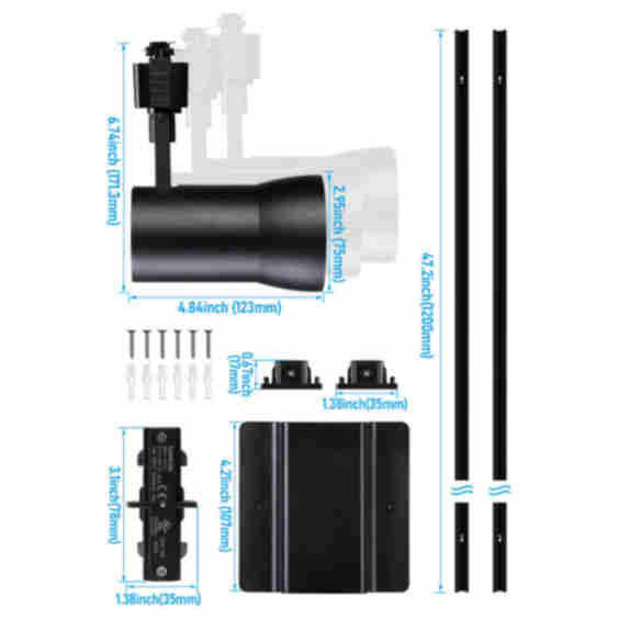H Track Lighting Rails Kit