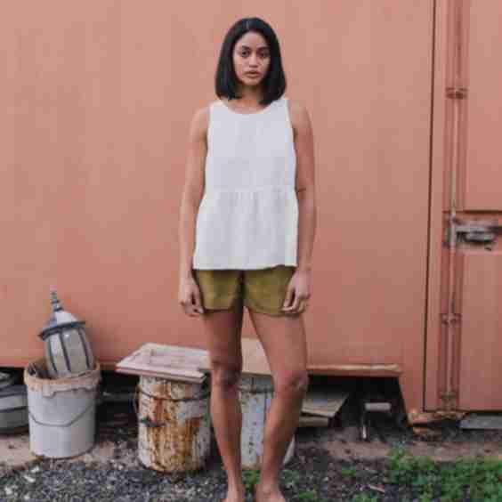 Eze Linen Peplum Top
