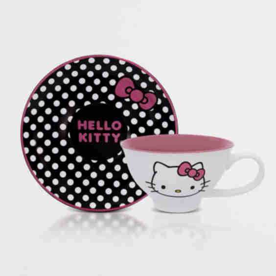 Hello Kitty Ceramic Teacup Set