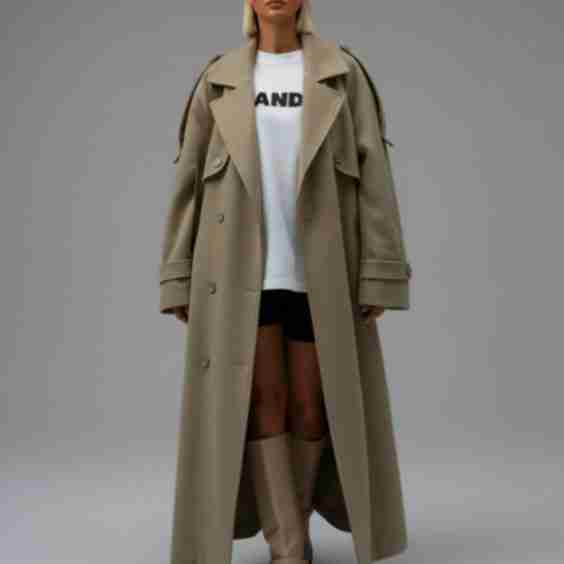 Aida Oversized Drop Shoulder Wool Coat