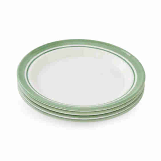Potters Stripe Set Of 4 Dinner Plates