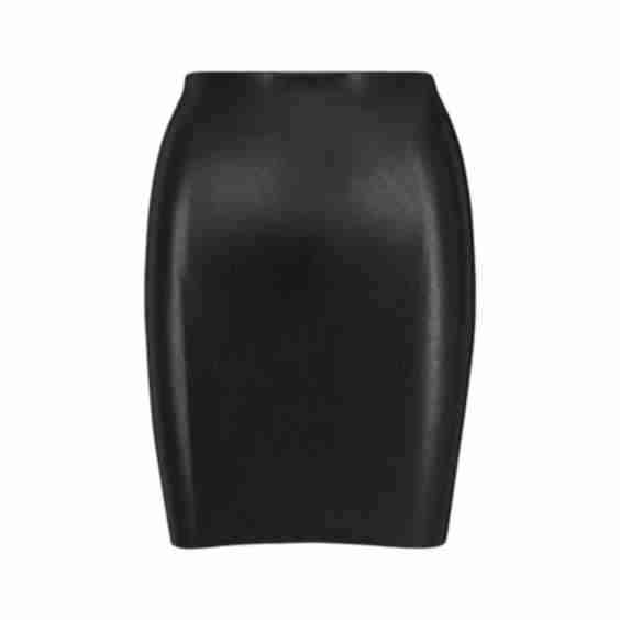 Faux Leather Micro-Mini Skirt