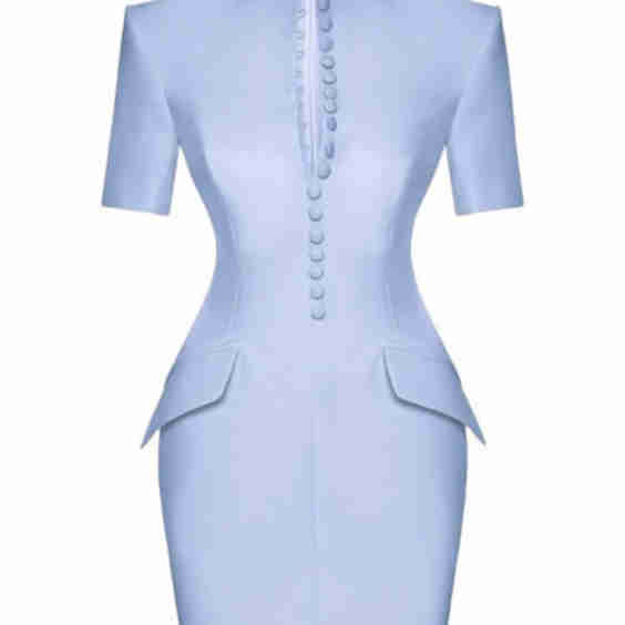 Mini Dress with Decorative Buttons