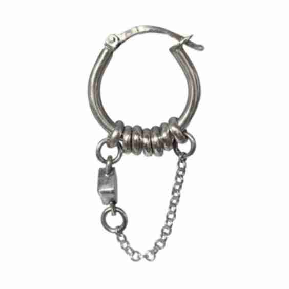 Diamond Hoop Earrings With Chains Bree Voss Jewellery