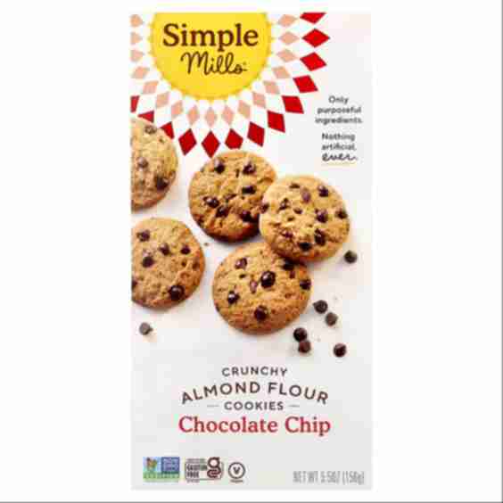 Mini Crunchy Almond Flour Chocolate Chip Cookies 