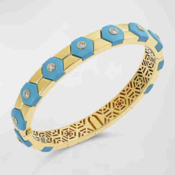 Baia Sommersa Turquoise and Diamond Bangle Bracelet