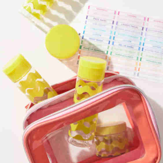 Rickrack 9-Piece Double-Sided Cosmetic Case Travel Set