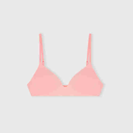 Cotton Core Wireless Plunge Bra
