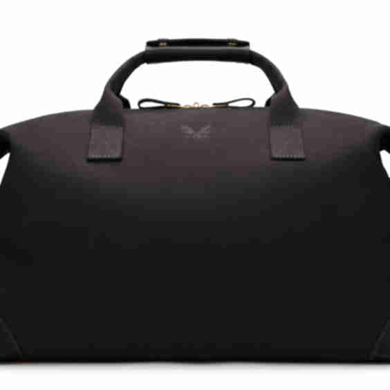 Leather-Trimmed Cotton-Canvas Weekender 