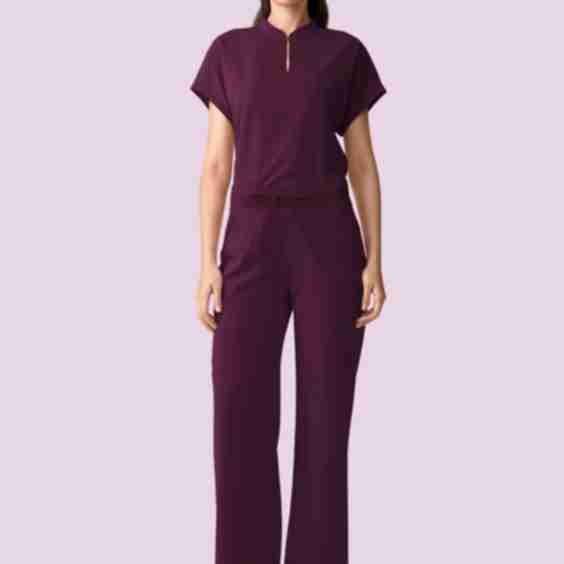 High Waisted Wide Leg Scrub Pants