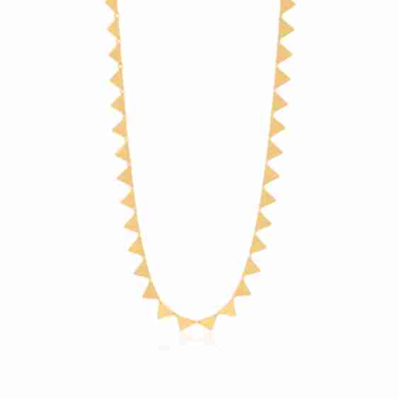 Gold Triangle Shape Chain Necklace