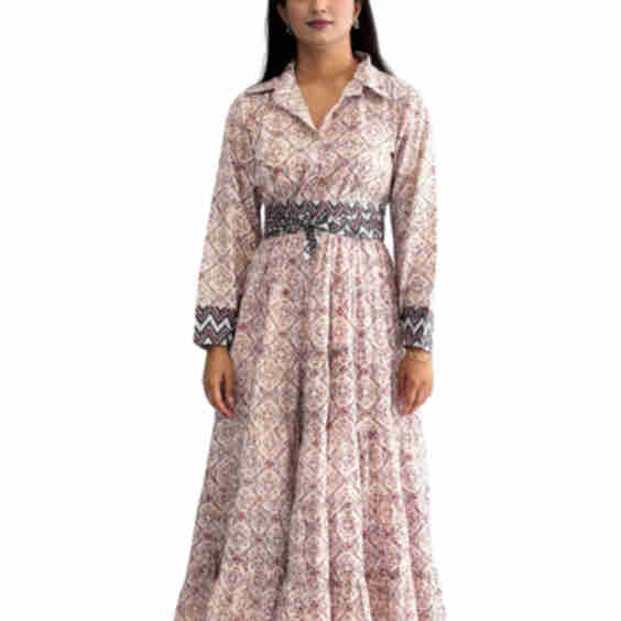 Indigo Grace Midi Shirt Dress
