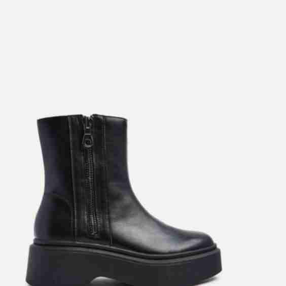 Valley Platform Ankle Boots With Side Zip Detail
