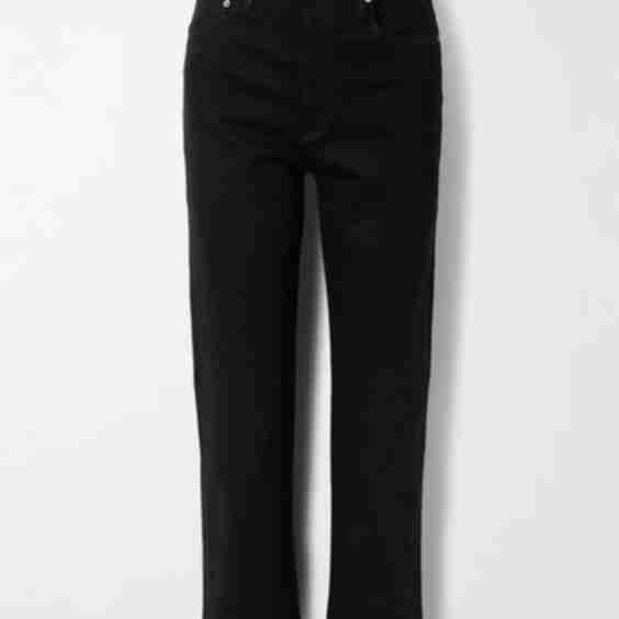 90's Crop Mid Rise Straight Jeans