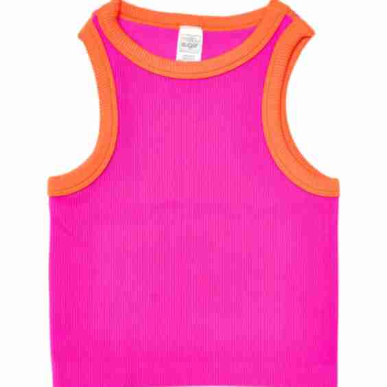 Contrast Trim Sleeveless Top