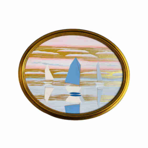Sailing Across the Sunset Skies Artwork