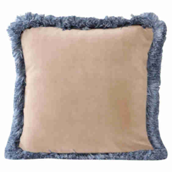 Daisy Velvet Deluxe Handmade Decorative Cushion with Fringe