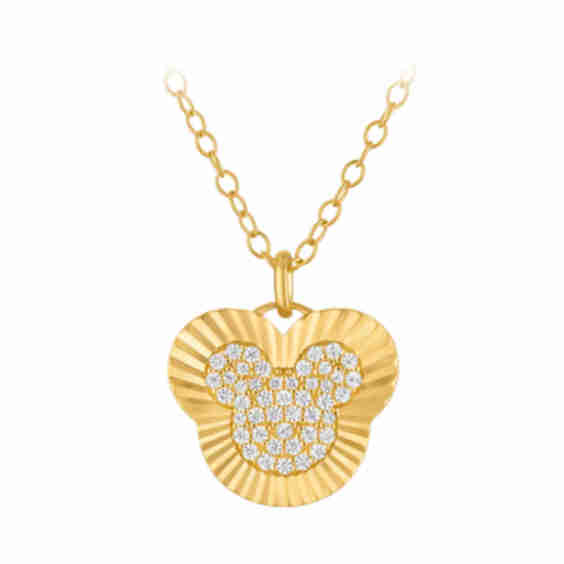 Mickey Mouse Icon Ridged Necklace 