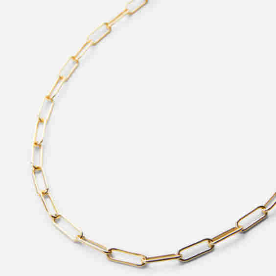 Connected Bold Paperclip Chain Necklace