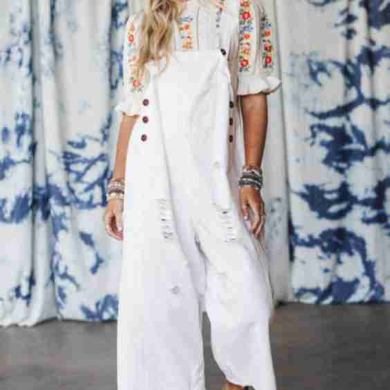High Hopes Slouchy Denim Overalls 